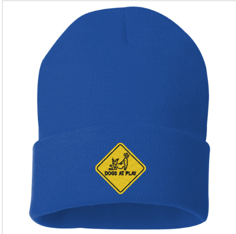 Blue beanie with Logo